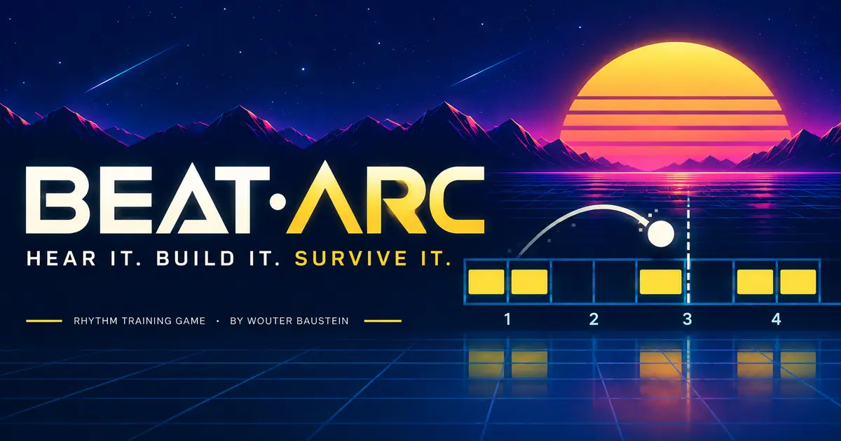 Beat·Arc interactieve browsergame en Progressive Web App ontwikkeld door Baustein.digital